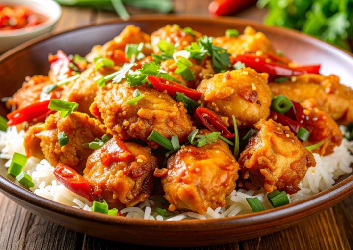 Bolinho de arroz crocante