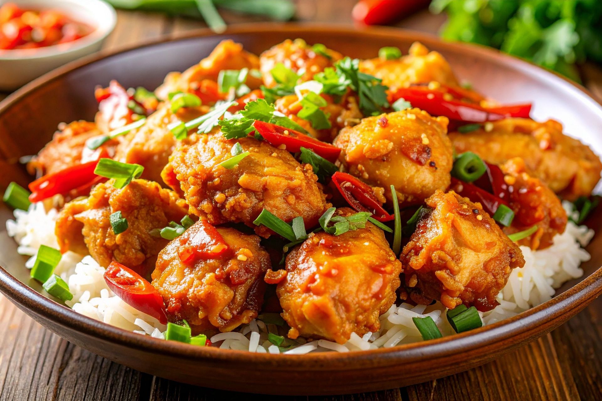 Bolinho de arroz crocante